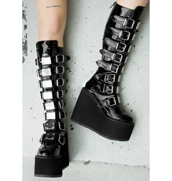 pink demonia trinity boots