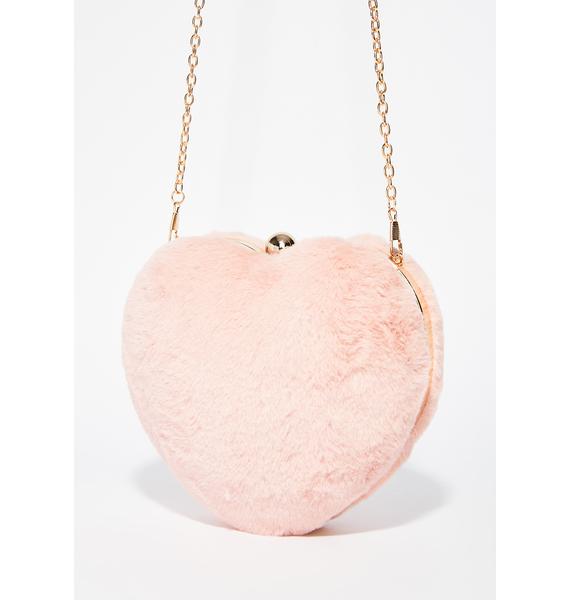 fuzzy pink purse