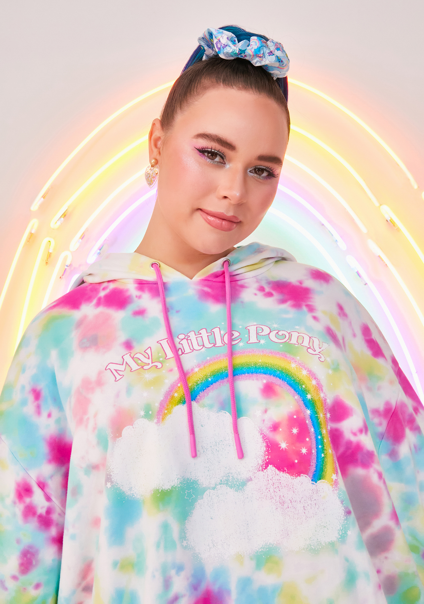 Plus Size Dolls Kill x My Little Pony Tie Dye Graphic Hoodie Rainbow Dolls Kill