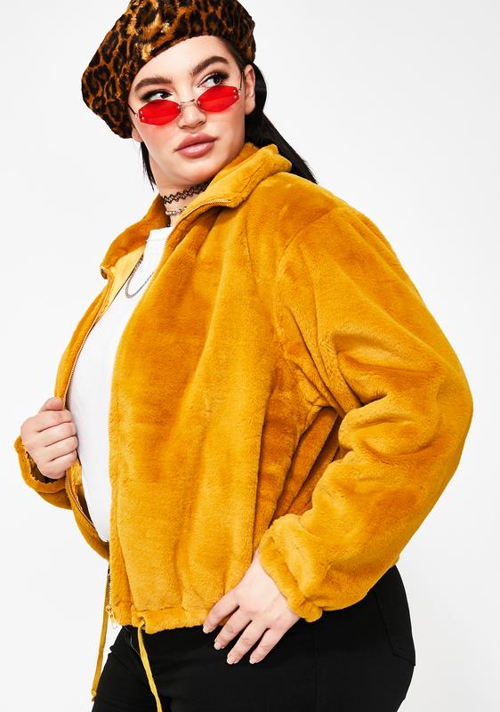 fuzzy jacket plus size