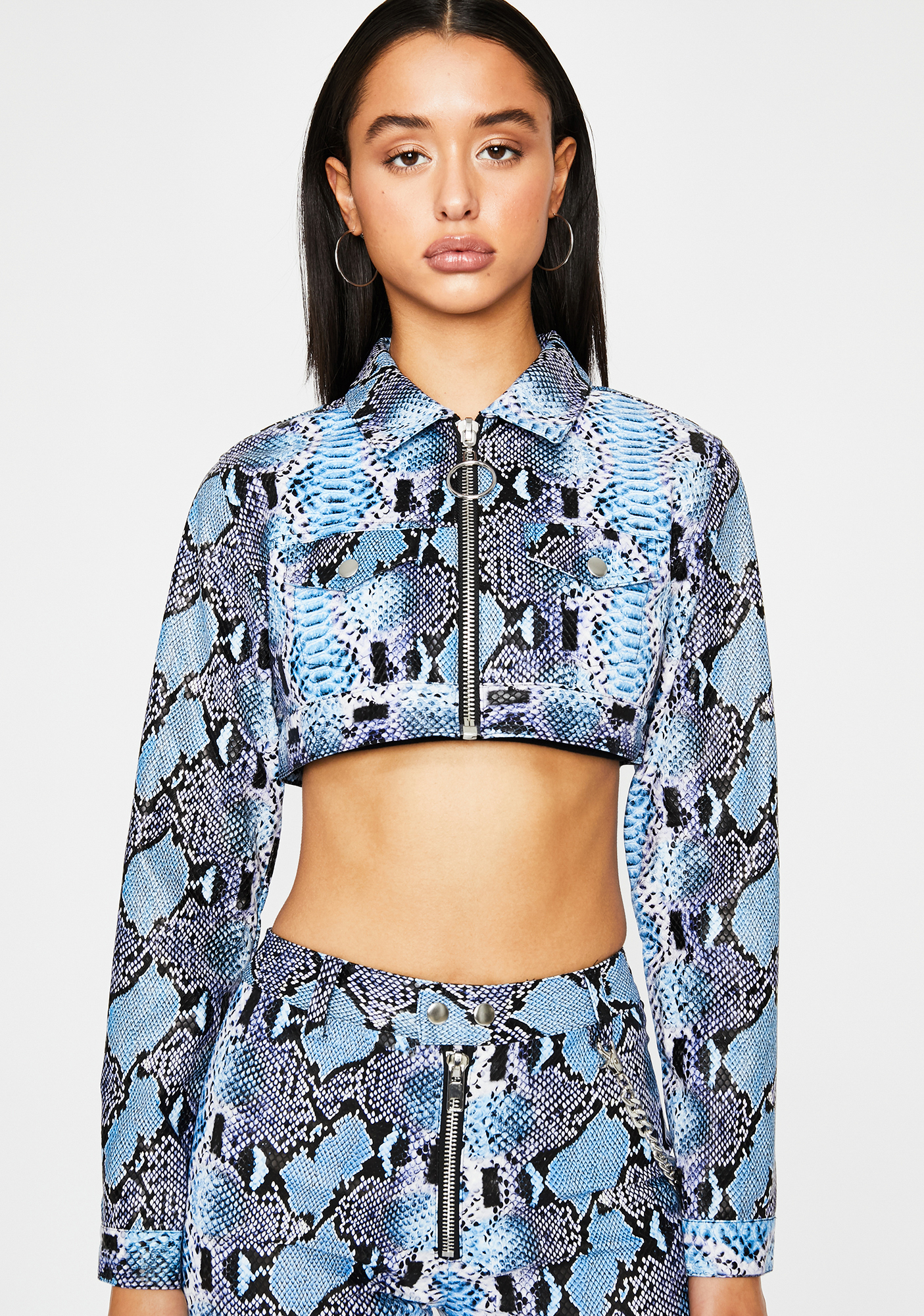 blue snakeskin jacket