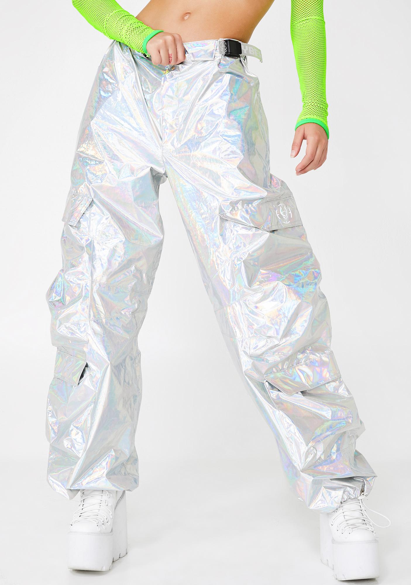holographic cargo pants