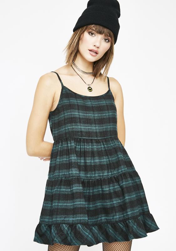 tartan babydoll dress