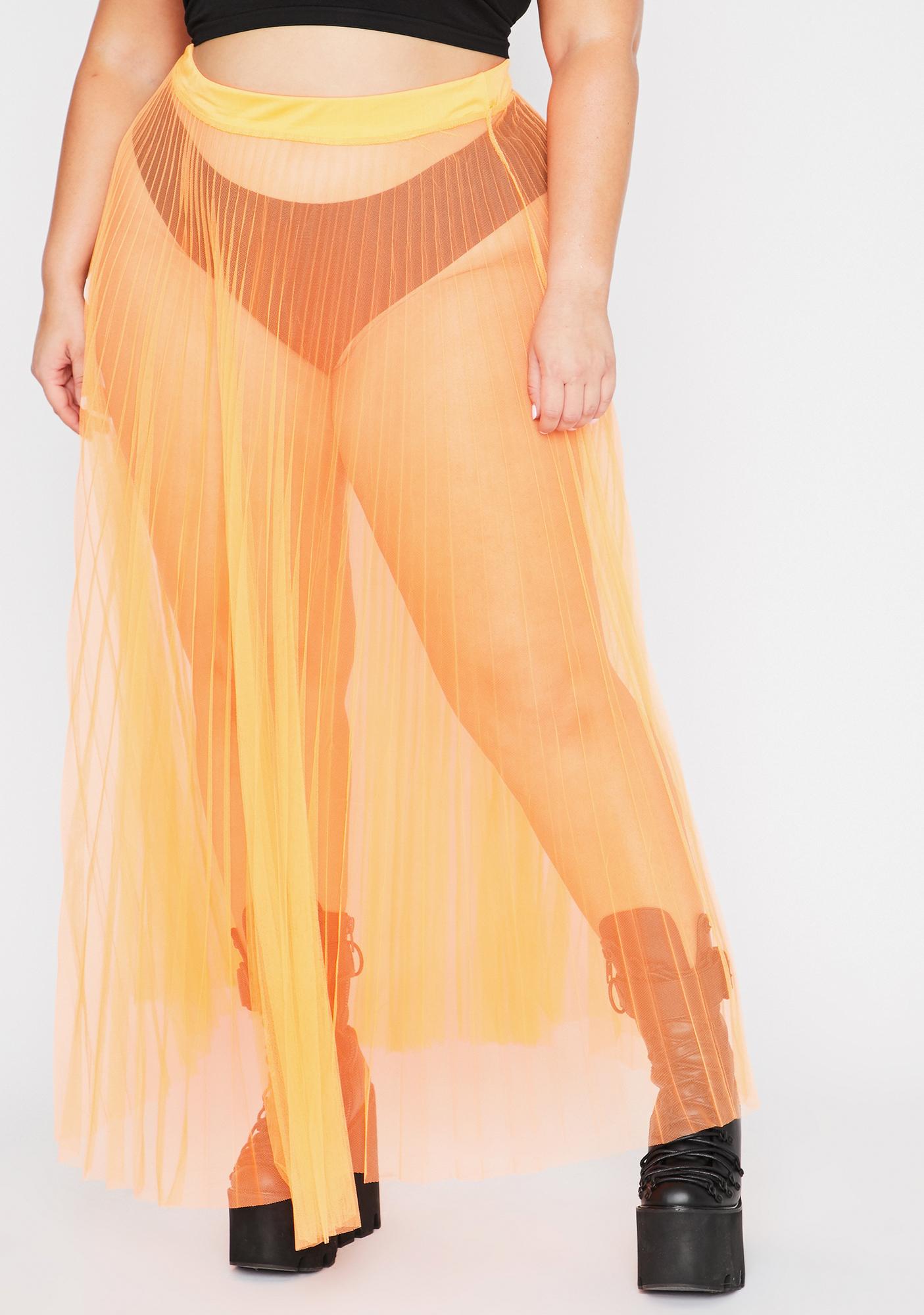 maxi plus size chiffon skirts