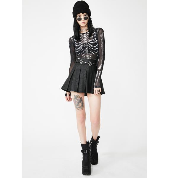Halloween Dolls Kill Skeleton Mesh Top Dolls Kill