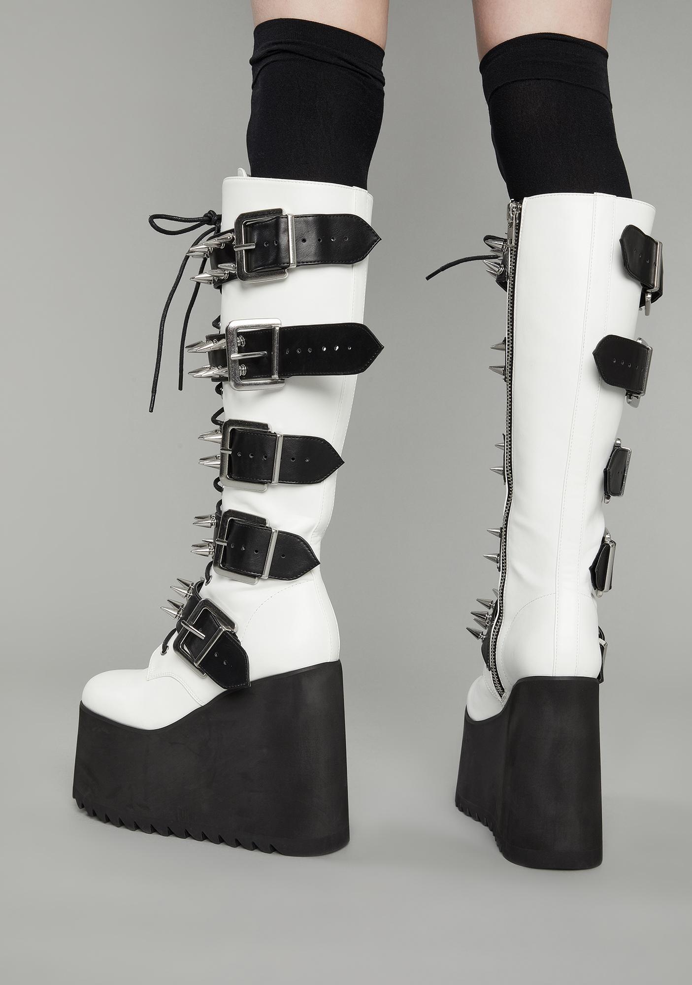 platform boots with spikes