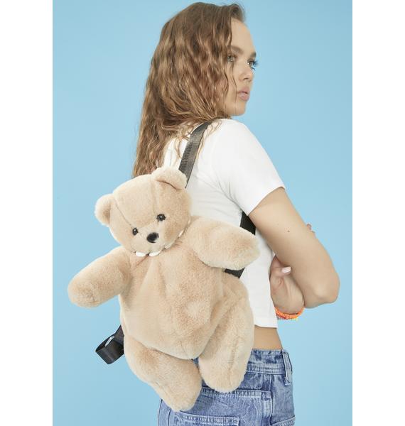 Delia's Teddy Bear Plush Mini Backpack Brown Dolls Kill