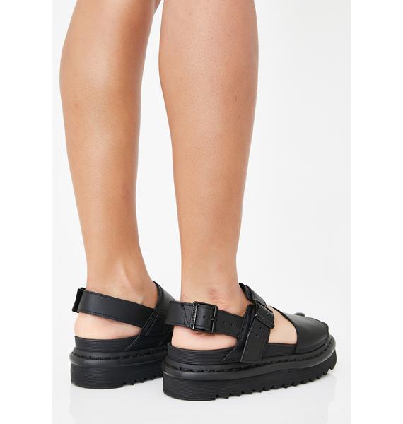 Dr. Martens VOSS QUAD LEATHER STRAP PLATFORM SANDALS - Wardrobe clothes and more