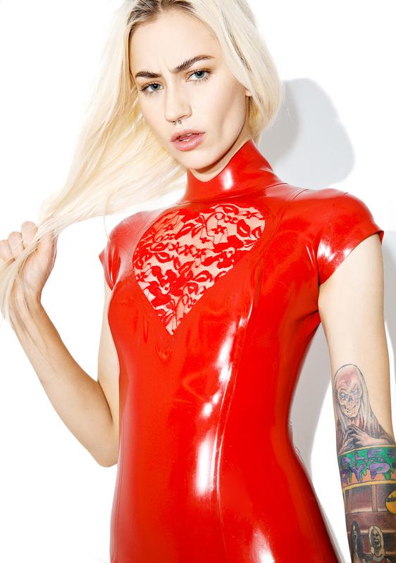 dolls kill latex dress