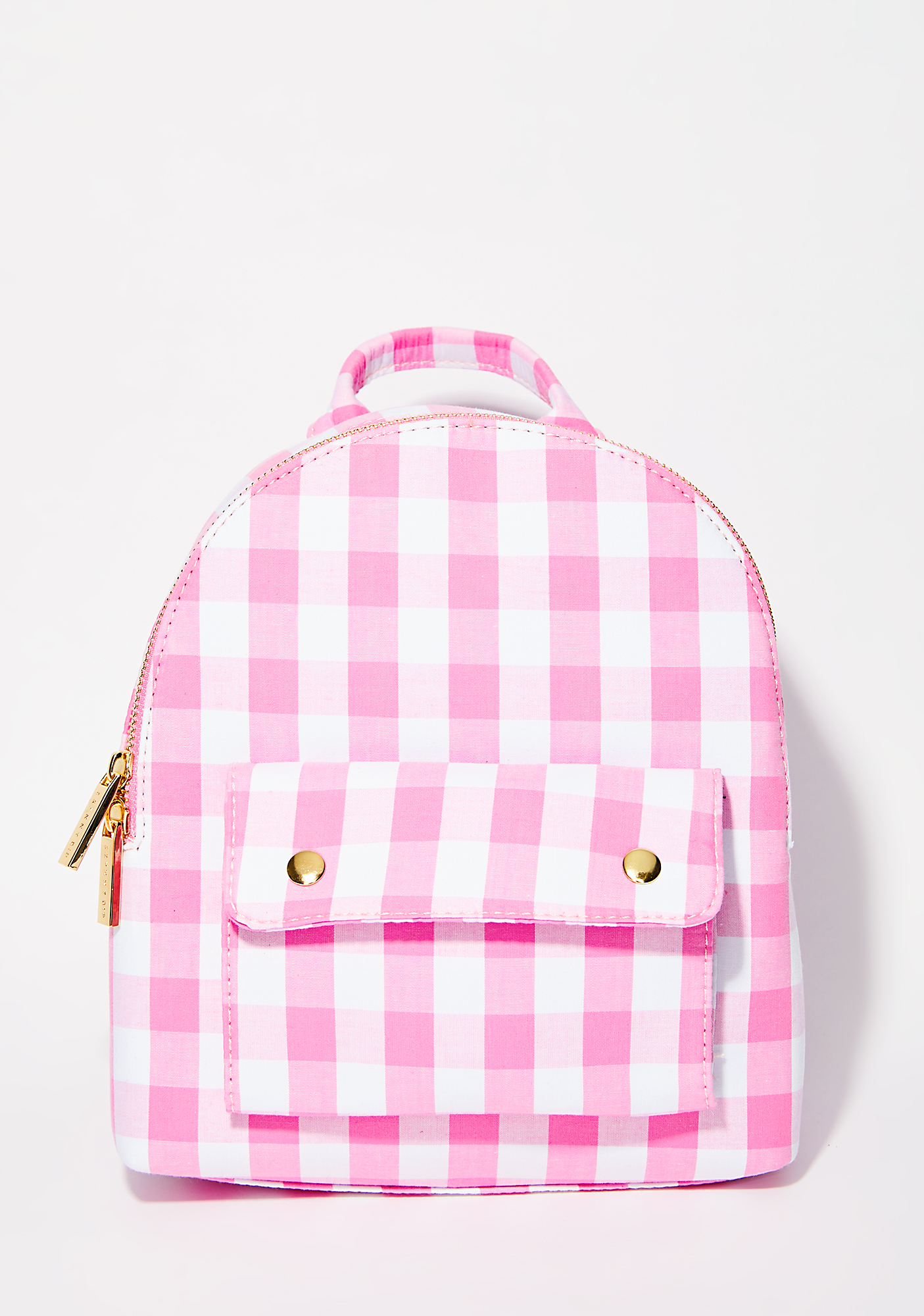 pink gingham backpack