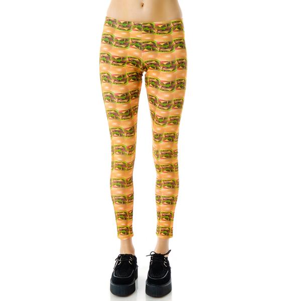 Zara Terez Cheeseburger Leggings | Dolls Kill