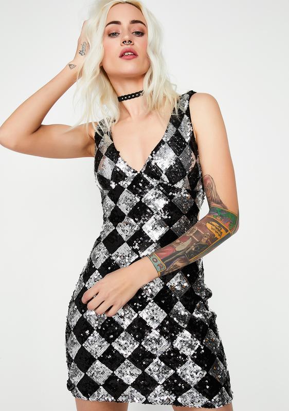 diamond sequin dress