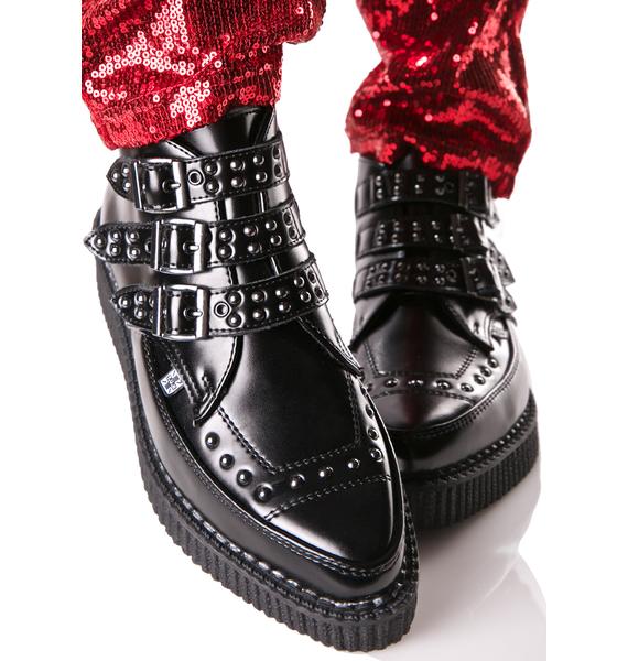 T.U.K. Triple Buckle Studded Creepers Dolls Kill