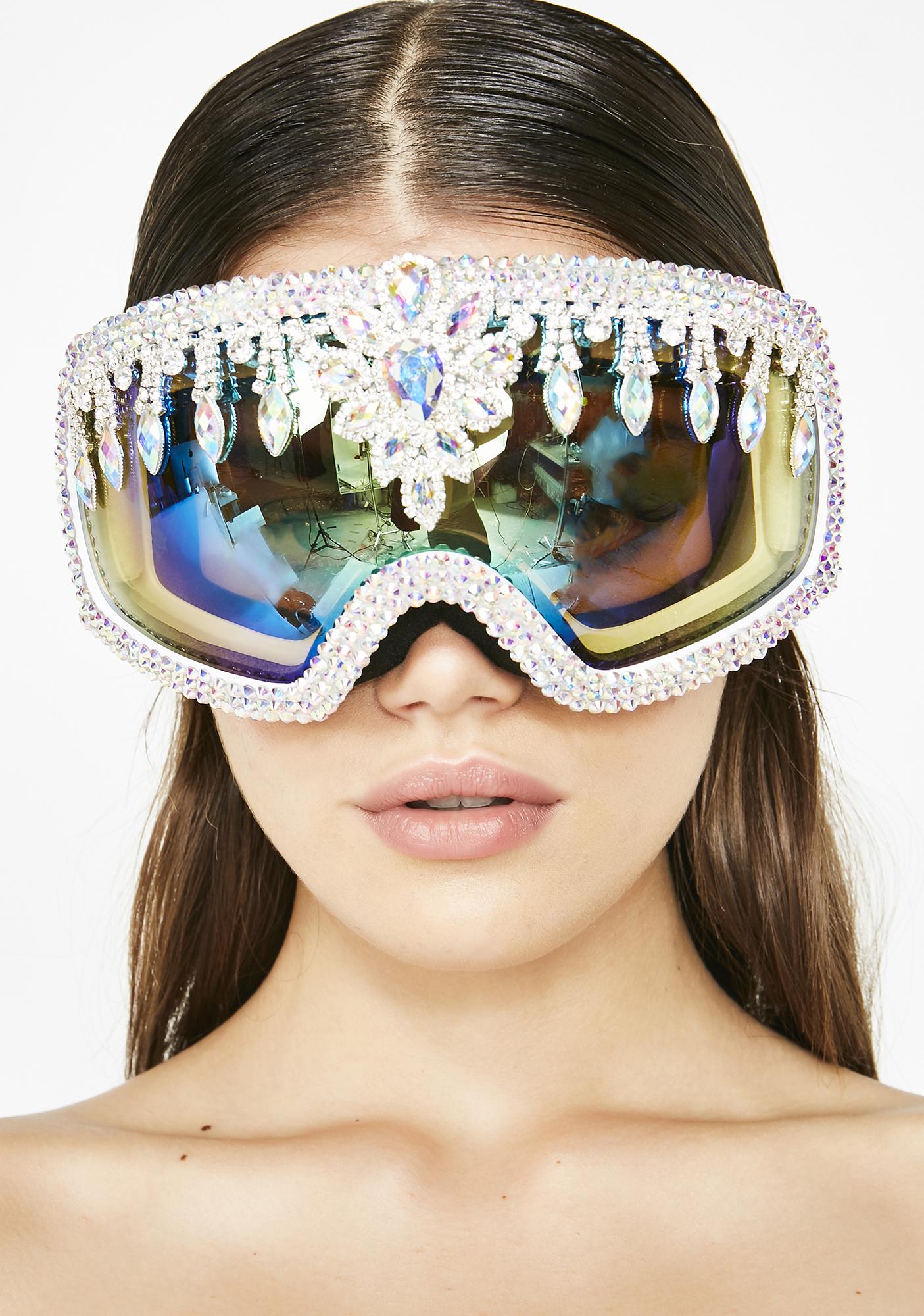 iridescent ski goggles