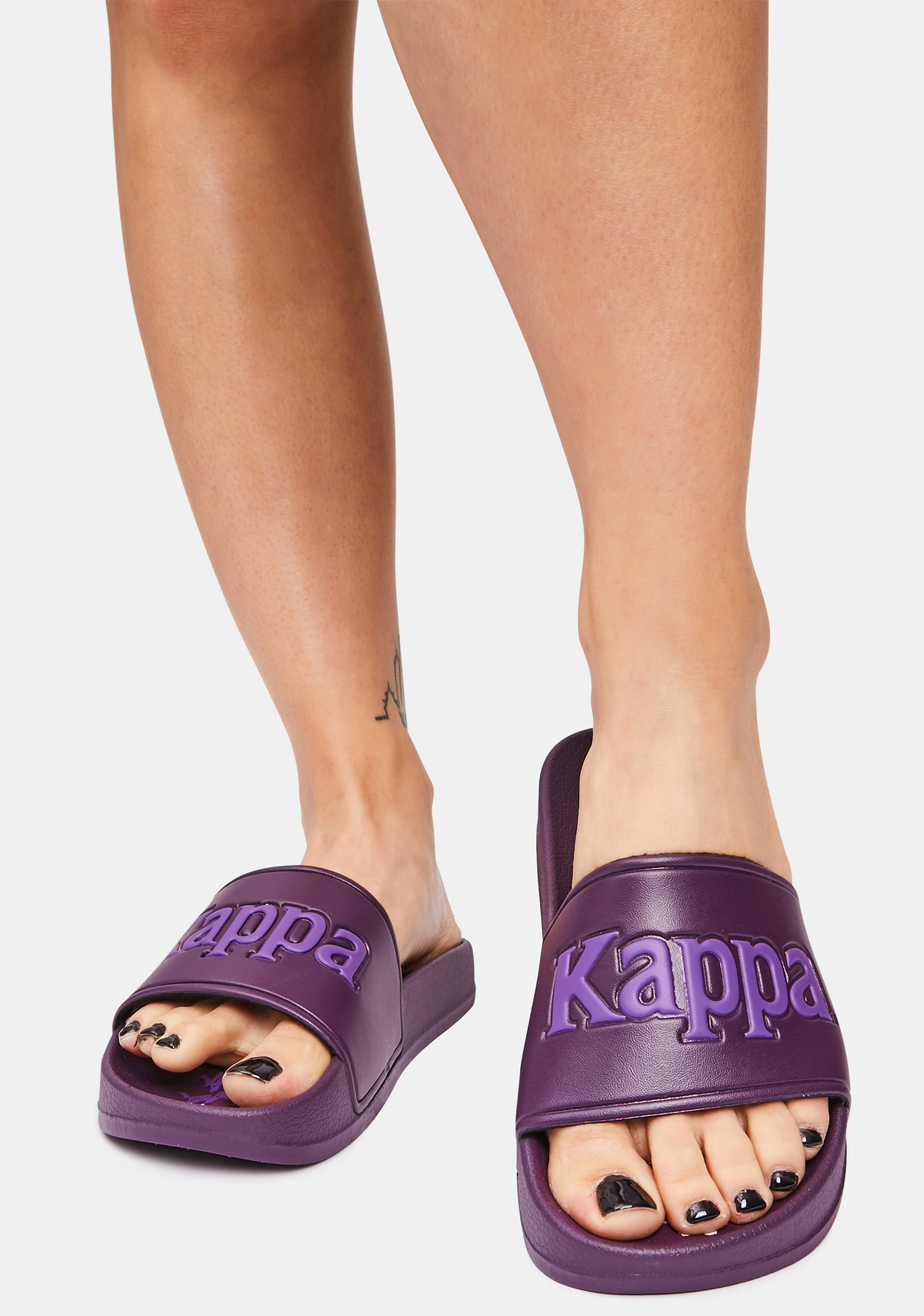 Kappa Dark Violet 222 Banda Adam 17 Slide Sandals Dolls Kill