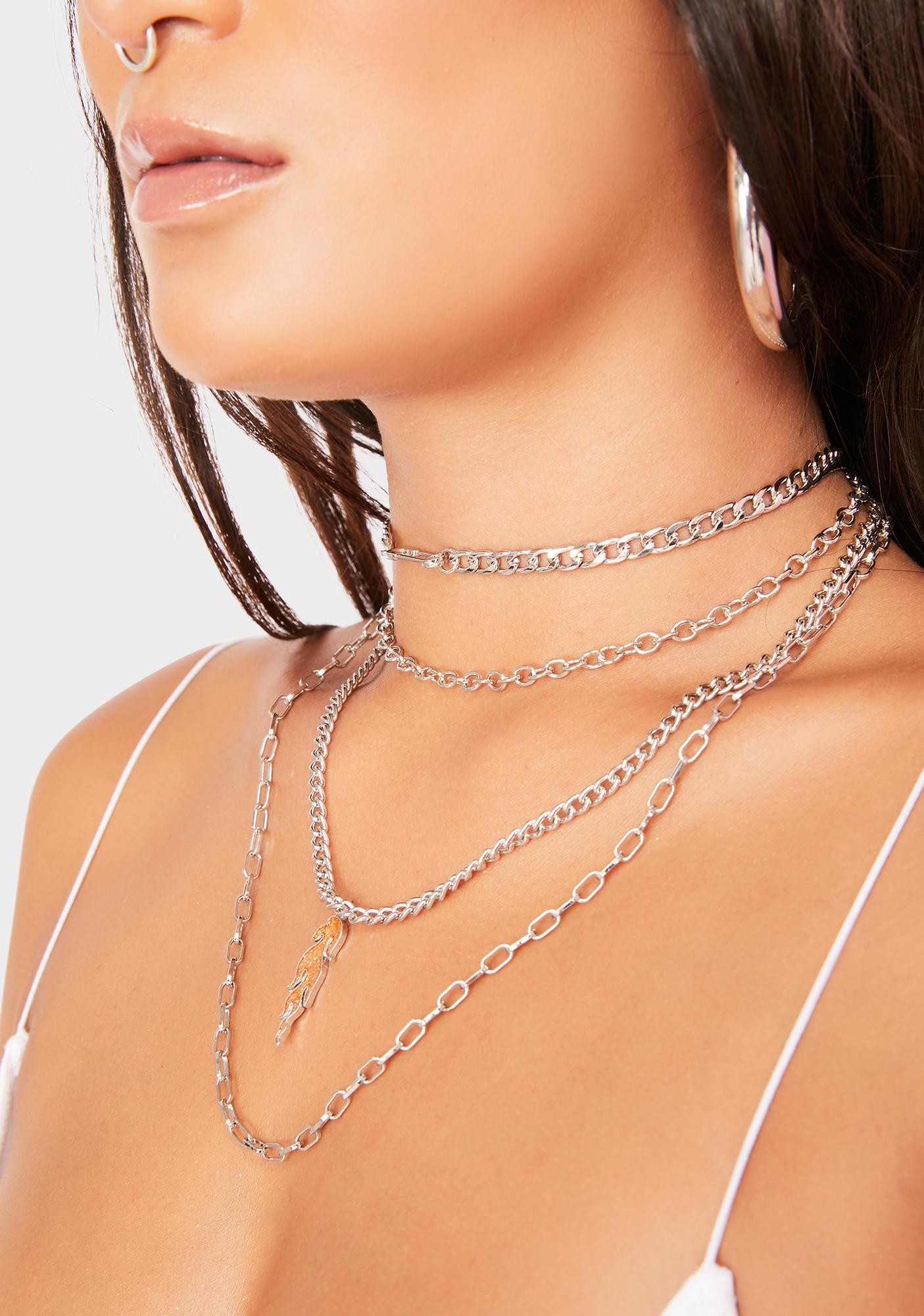 Dainty Boho Chain Necklace Set Of 3 