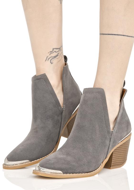 side cut out boots