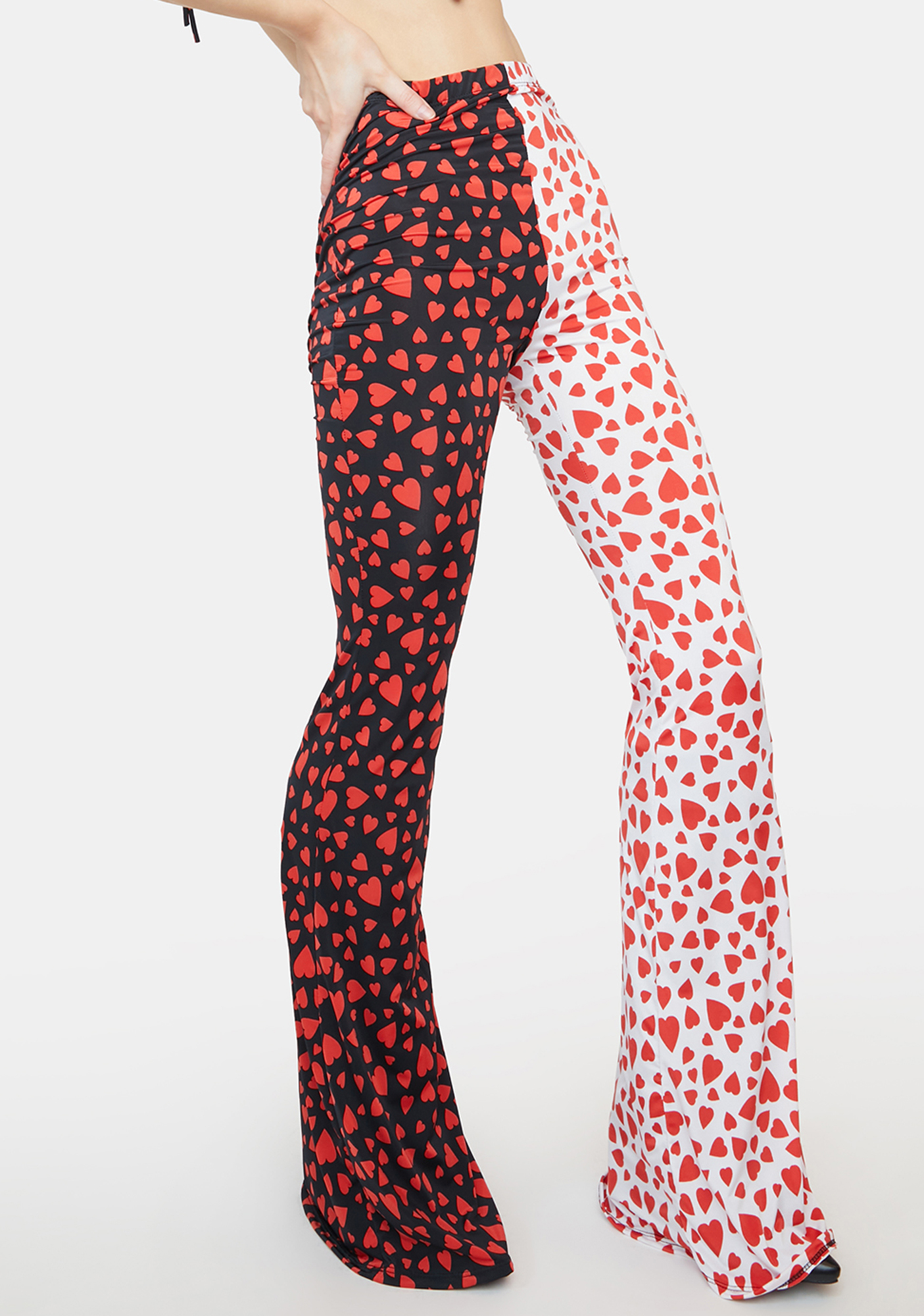 red leopard print flares