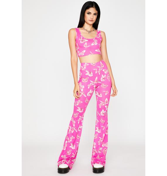 pink butterfly pants