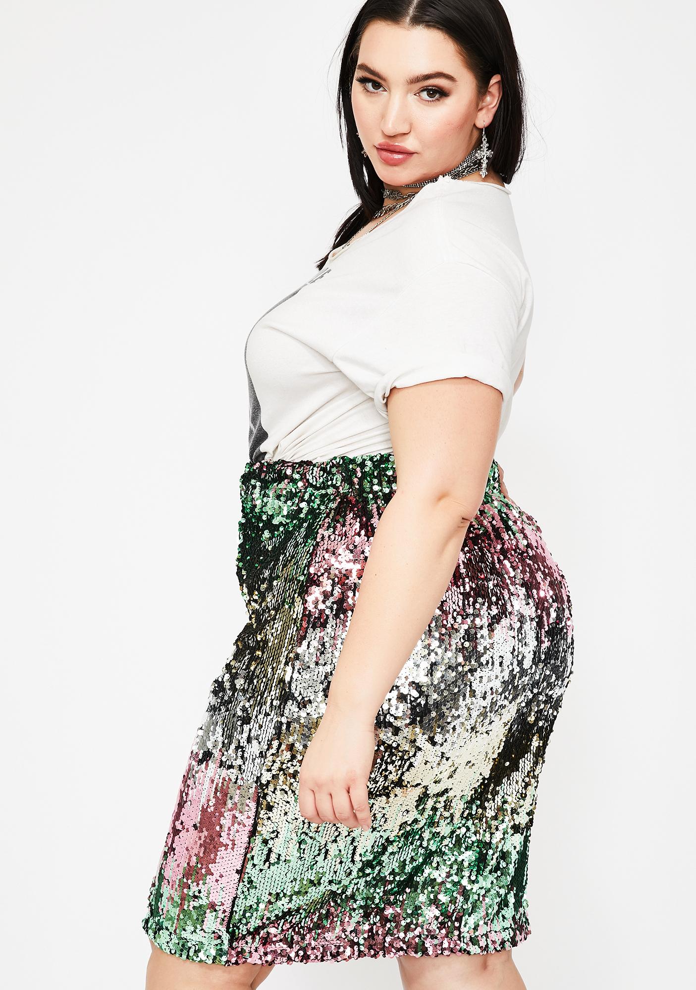 plus size black sequin pencil skirt