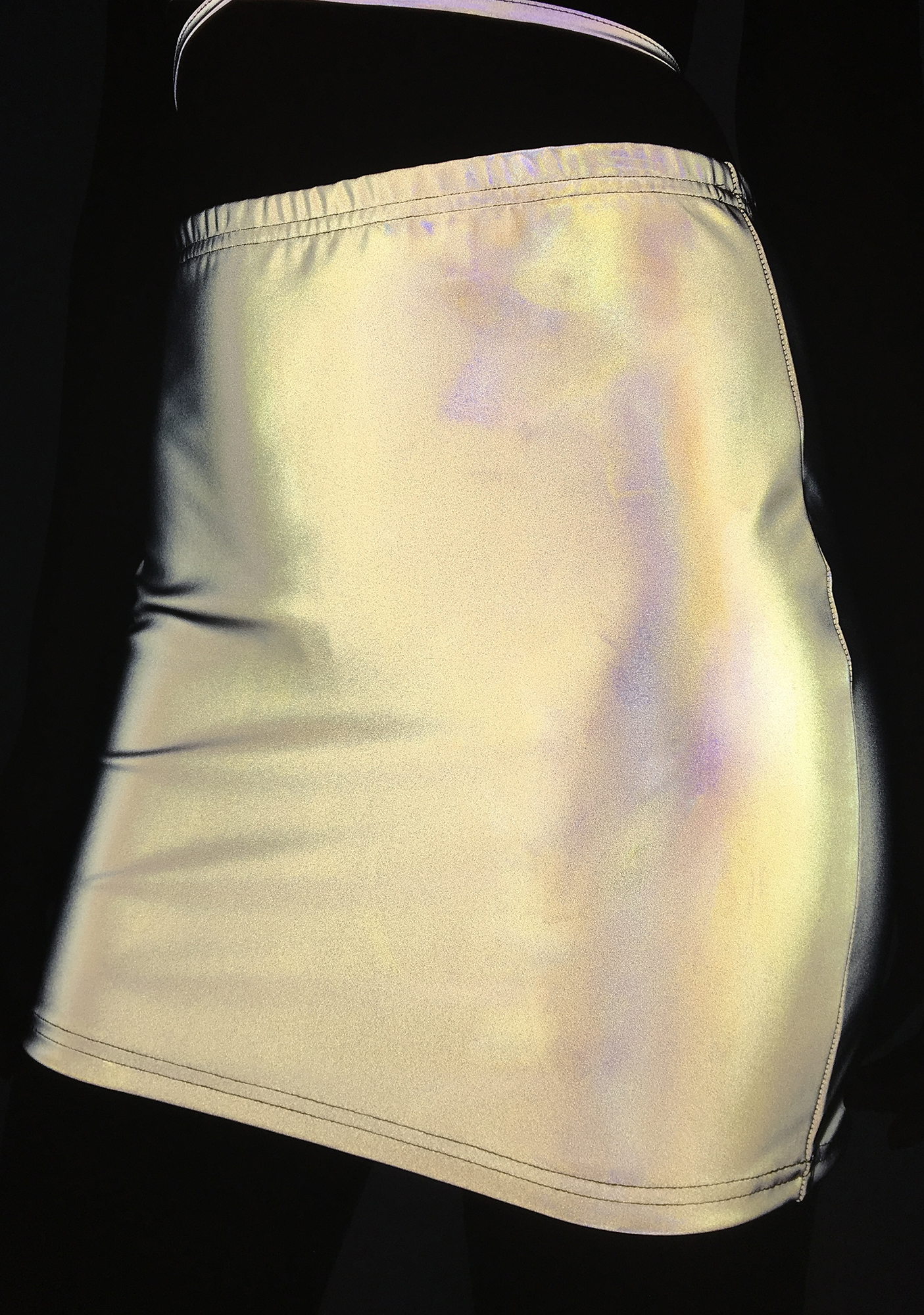 Club Exx Chrome Freak Of Nature Reflective Skirt Dolls Kill