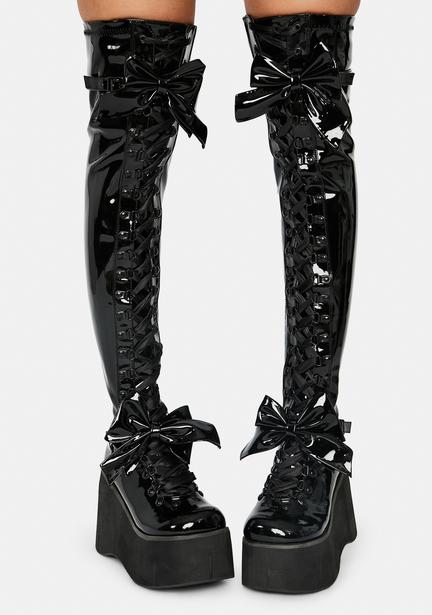 pink demonia trinity boots