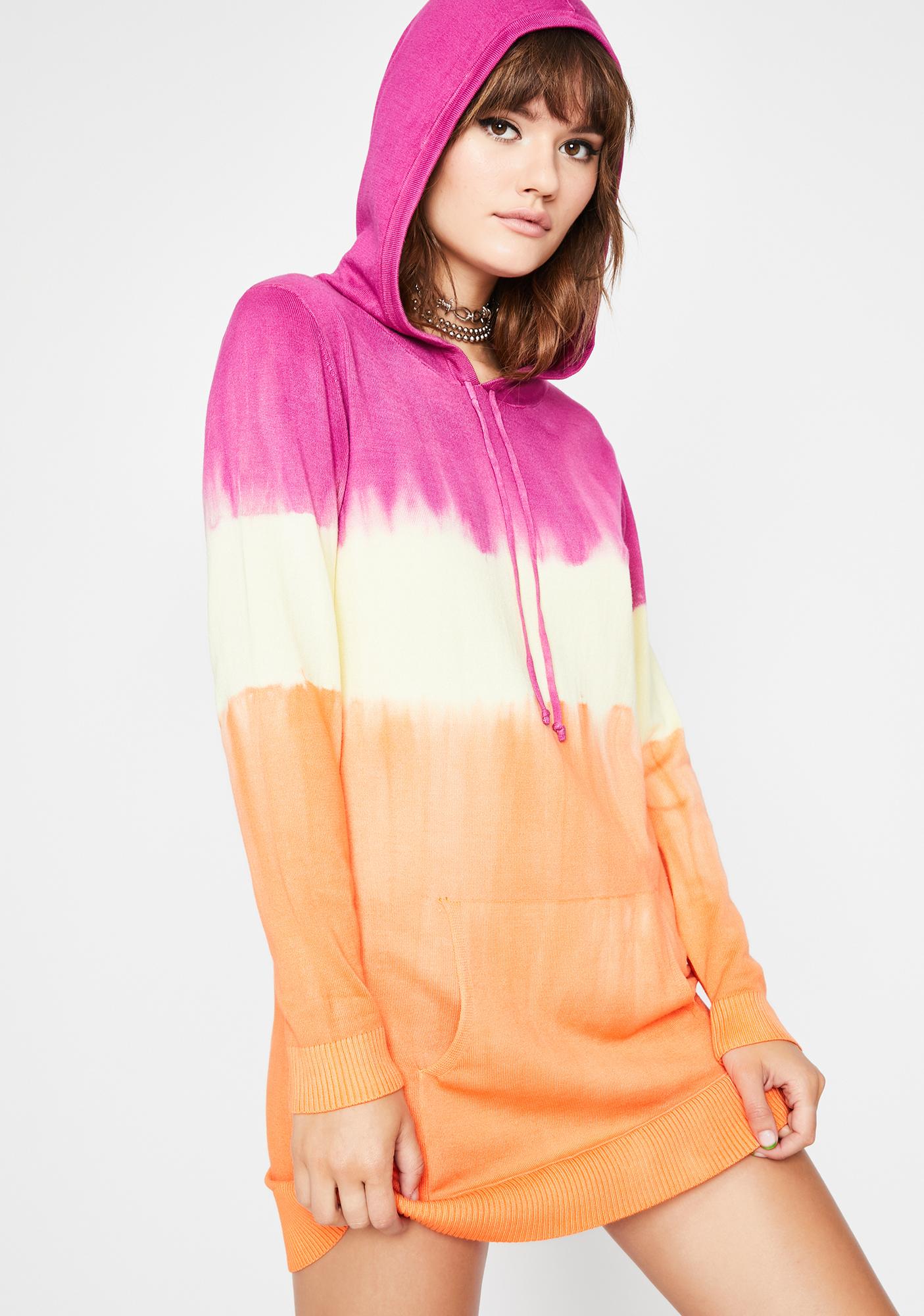 tie dye hoodie dress