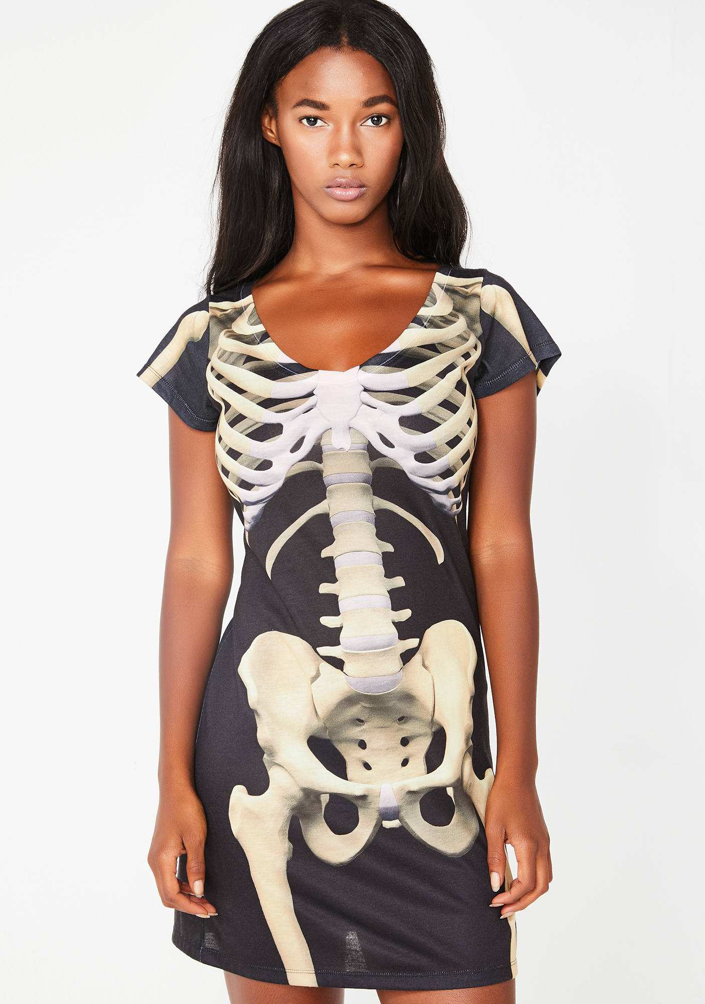 skeleton mini dress
