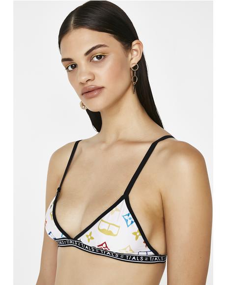 x Monogram Logo Simple Bra