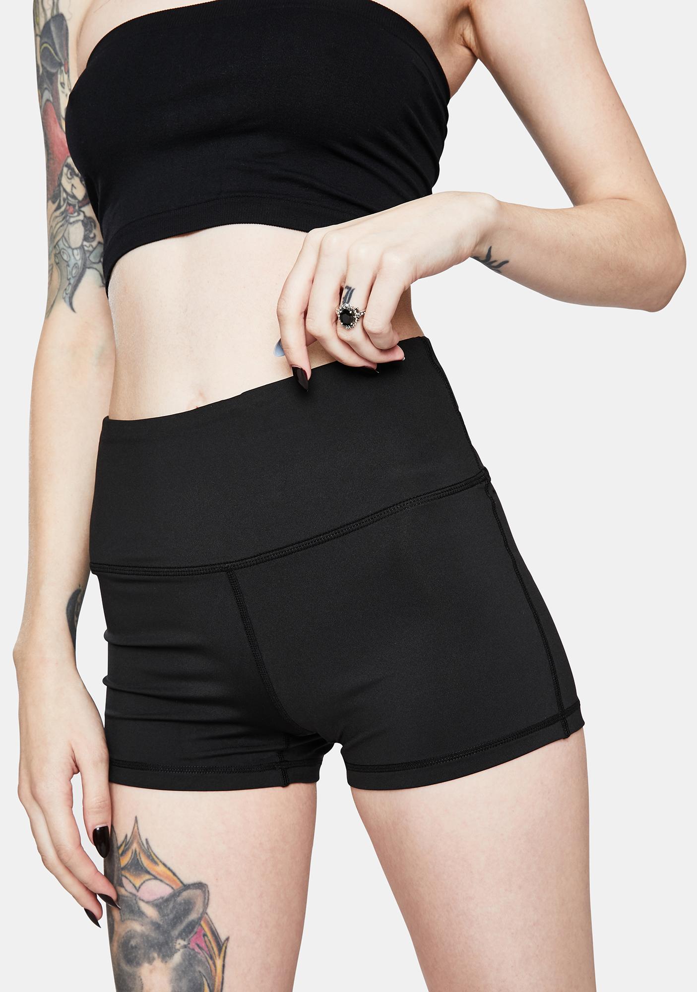 Work From Home High Waist Shorts Dolls Kill