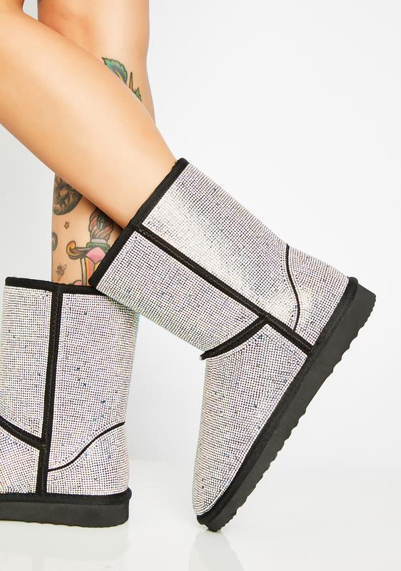 rhinestone winter boots