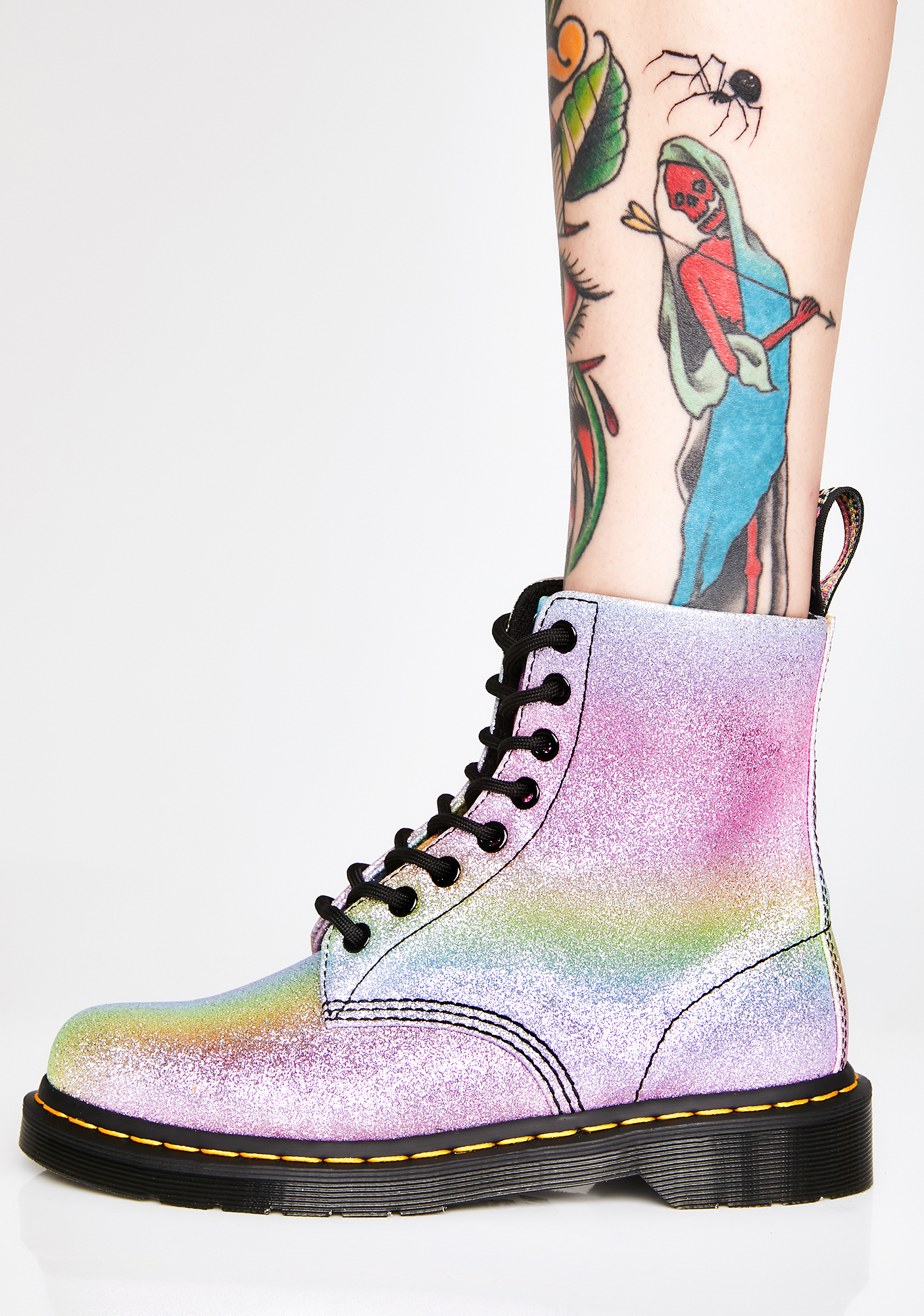 dr martens rainbow glitter pascal
