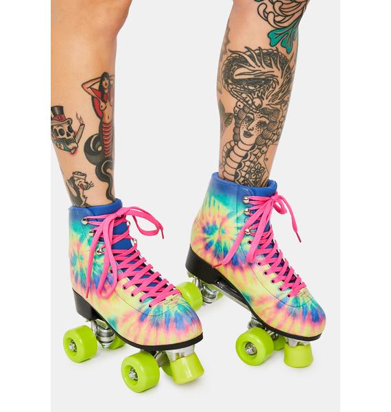 Lace Up Roller Skates Rainbow Tie Dye Dolls Kill