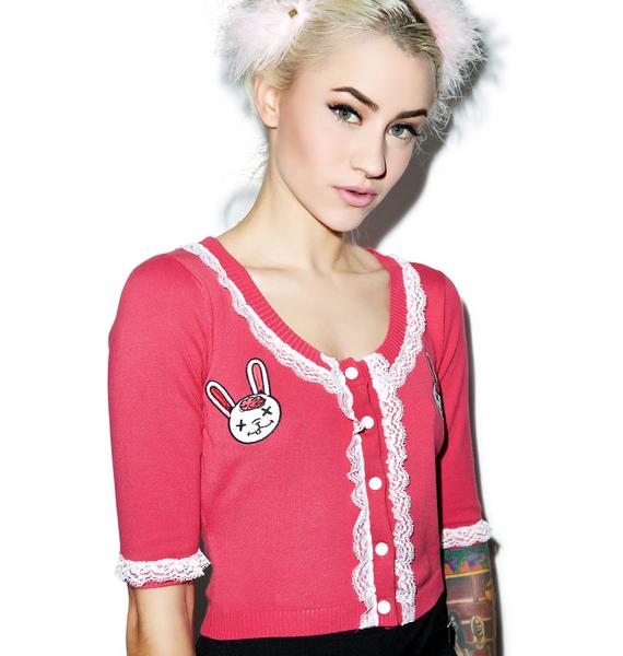 Sourpuss Clothing Zombie Bunnies Bella Cardigan | Dolls Kill