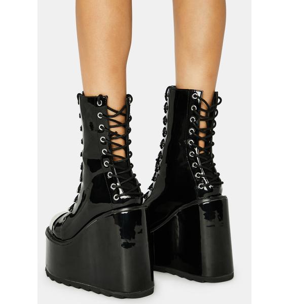 FAN ALL FLAMES Heavy Metal Boots Dolls Kill