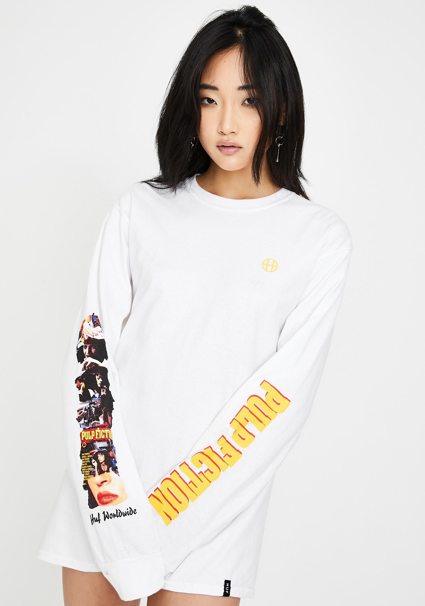 pulp fiction long sleeve shirt white