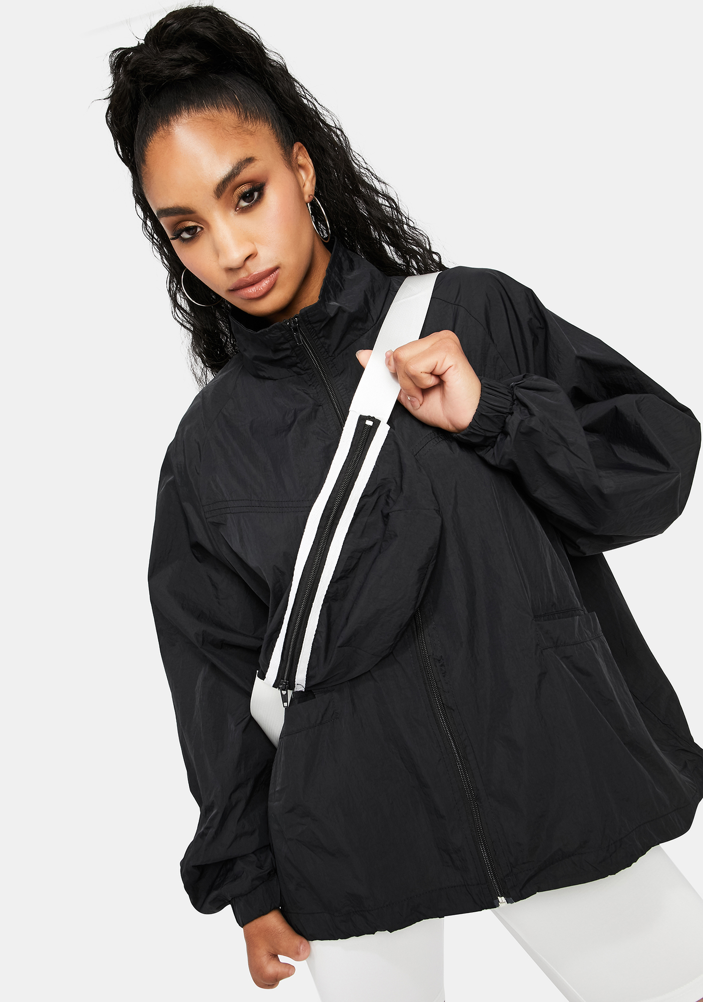 Bomber Jacket With Fanny Pack Black Dolls Kill