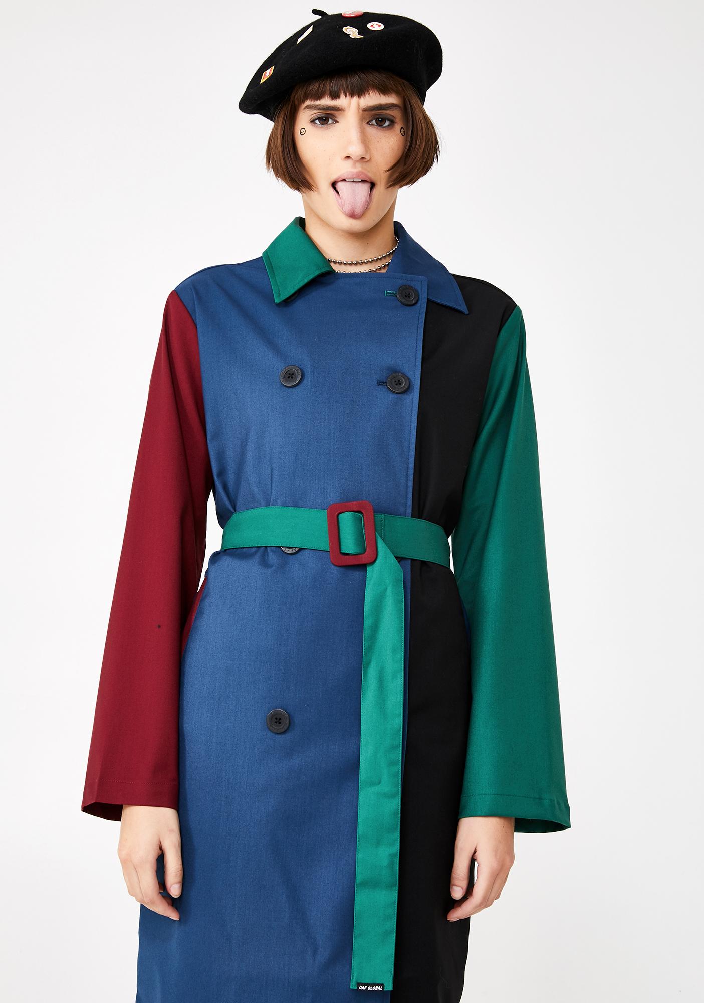 lazy oaf color panel hoodie