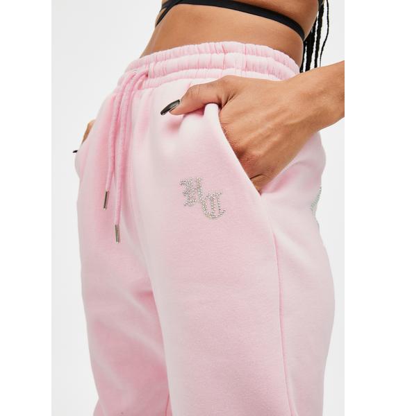 pink rhinestone sweatpants