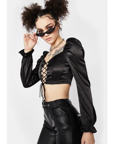 Do Ur Thing Satin Crop Top