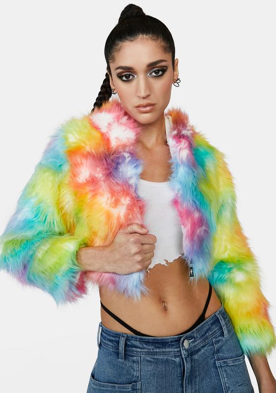 light up fluffy jacket