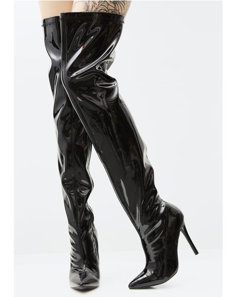 Space Oddity Thigh-High Boots | Dolls Kill