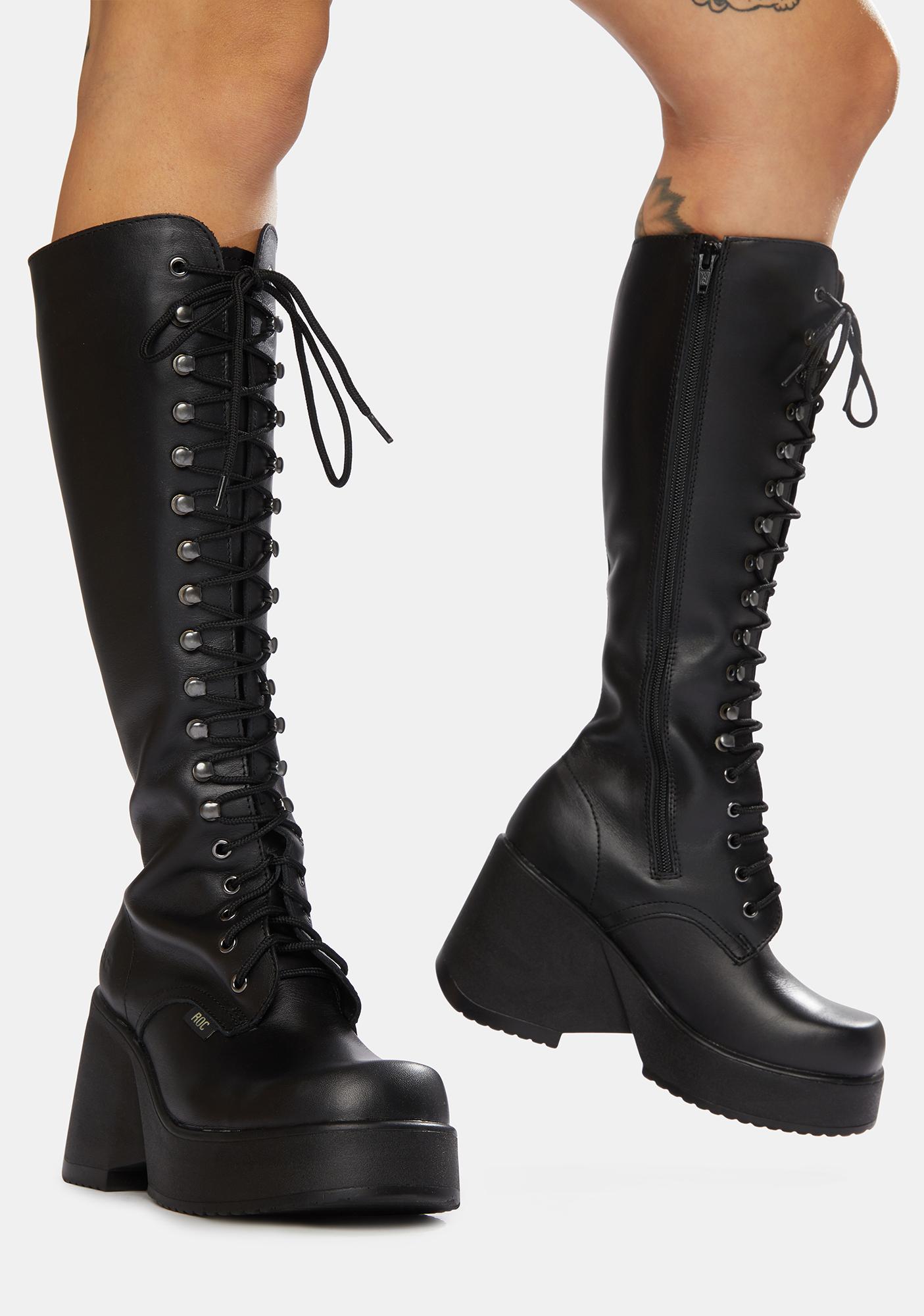 ROC Boots Australia Phoenix Leather Knee High Boots | Dolls Kill