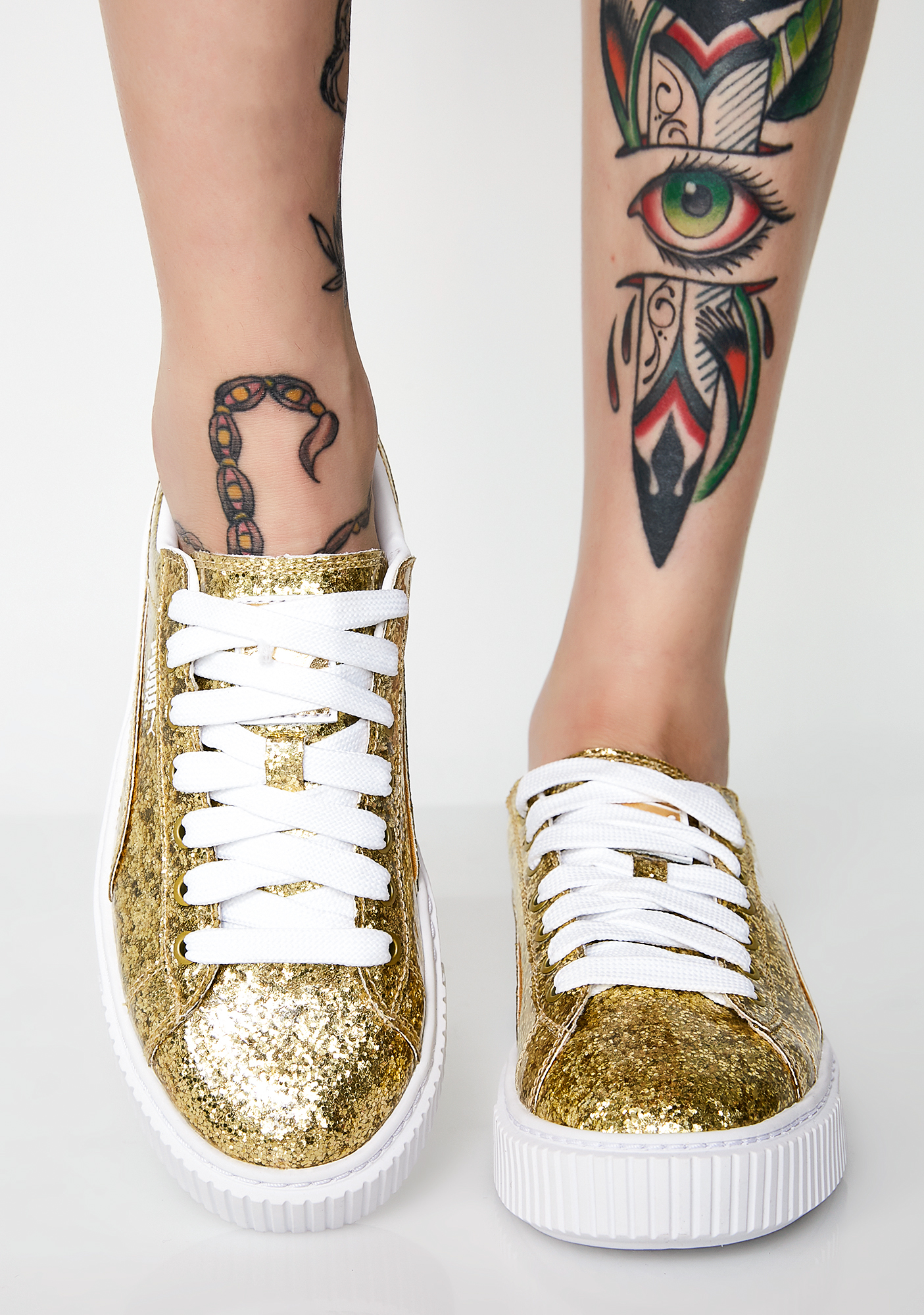puma platform glitter