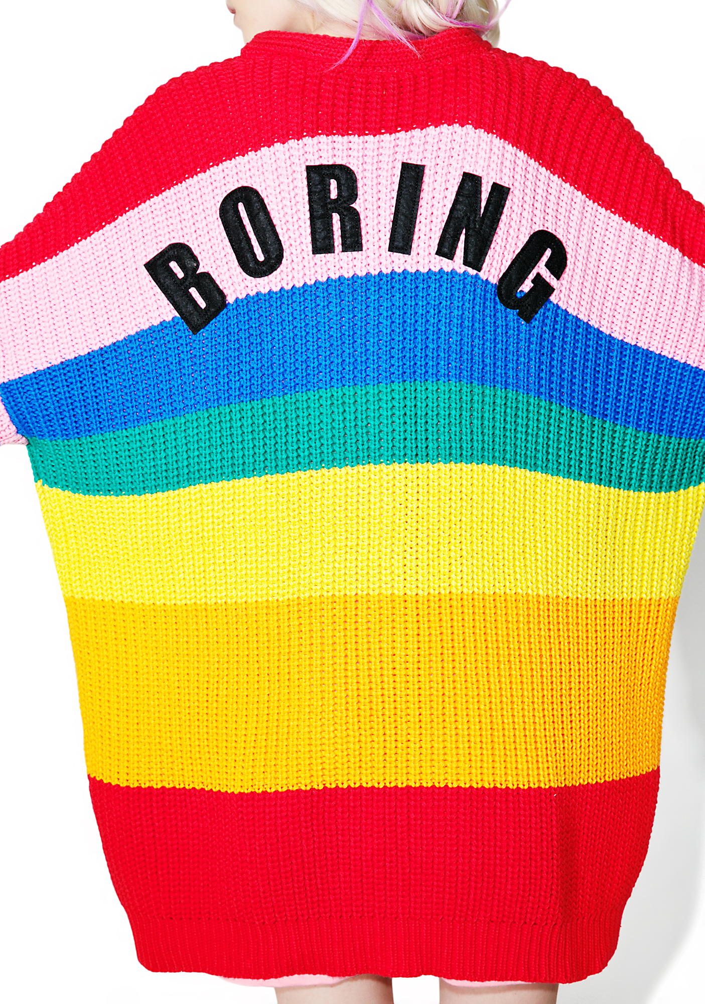 rainbow boring cardigan