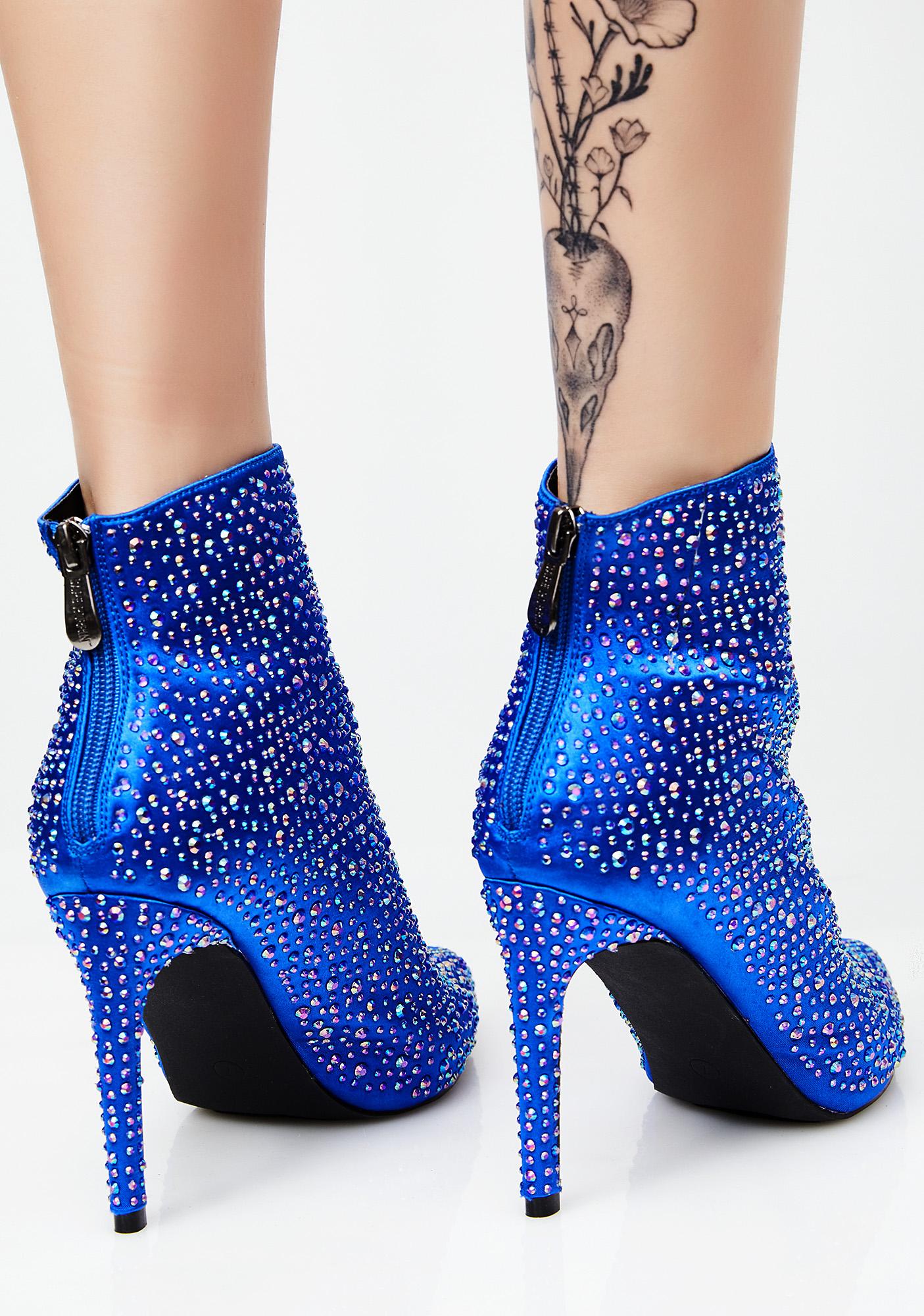 blue rhinestone boots