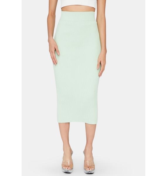 Glamorous Pistachio Midi Skirt Dolls Kill