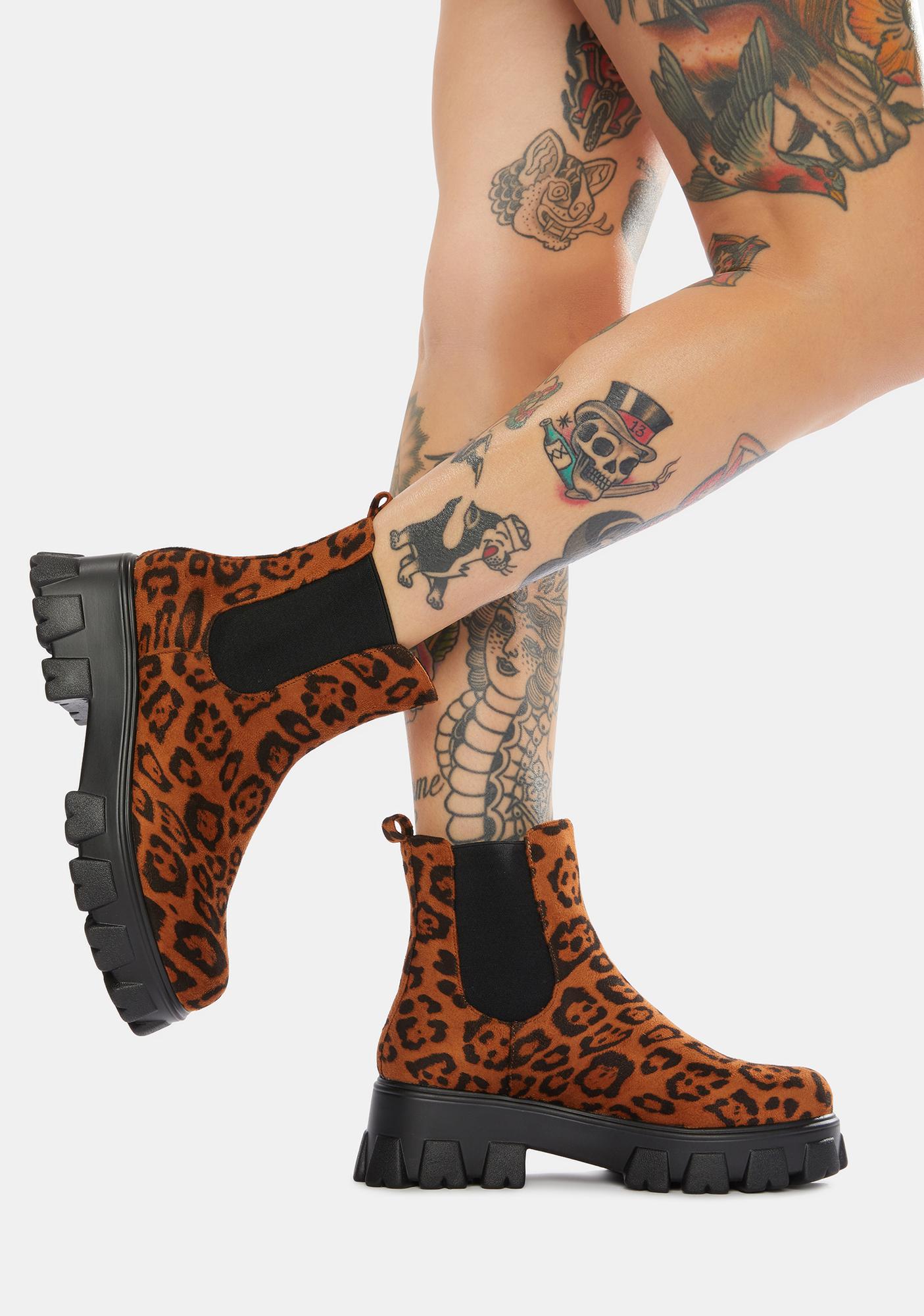 chelsea leopard boots