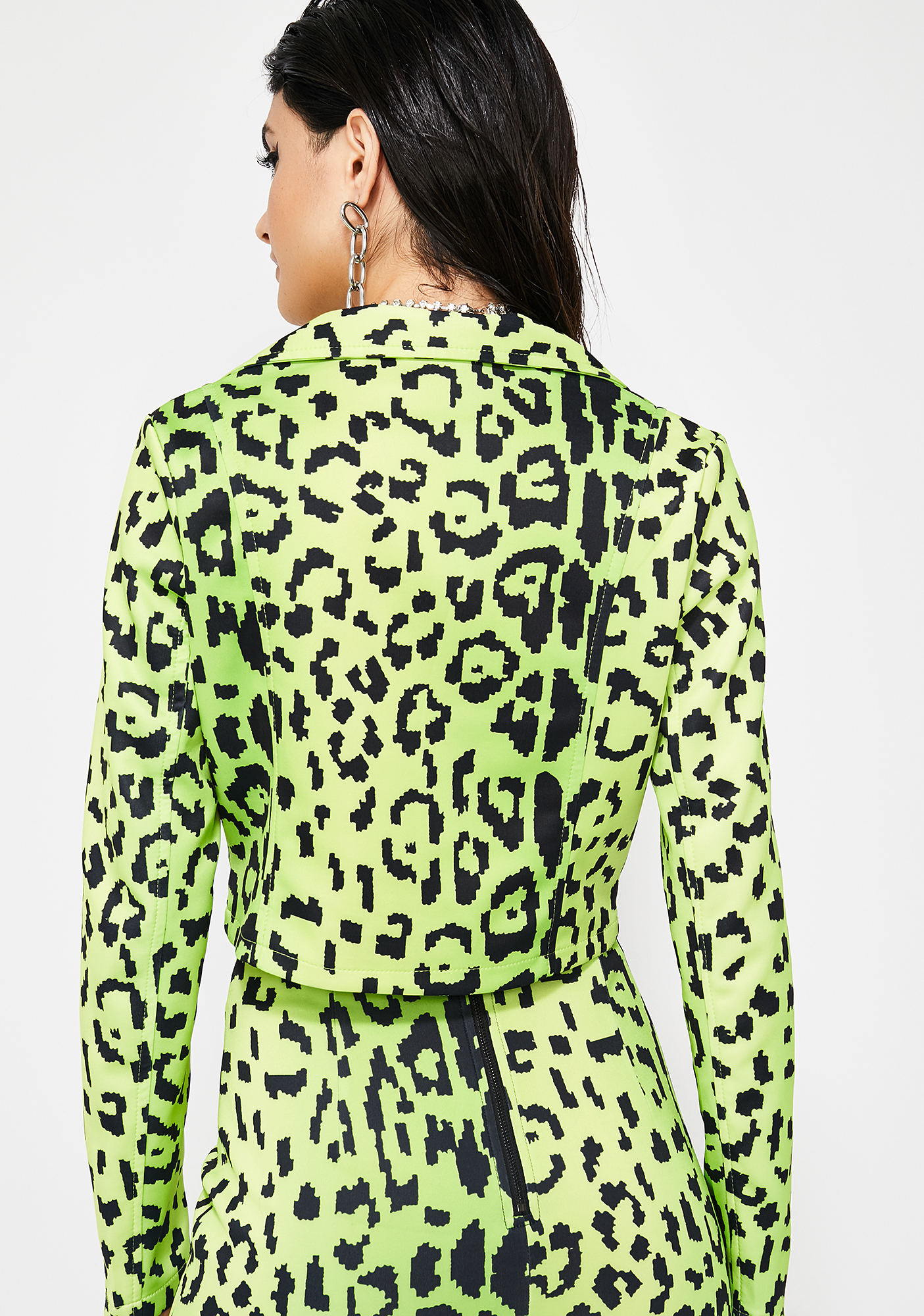 green leopard jacket