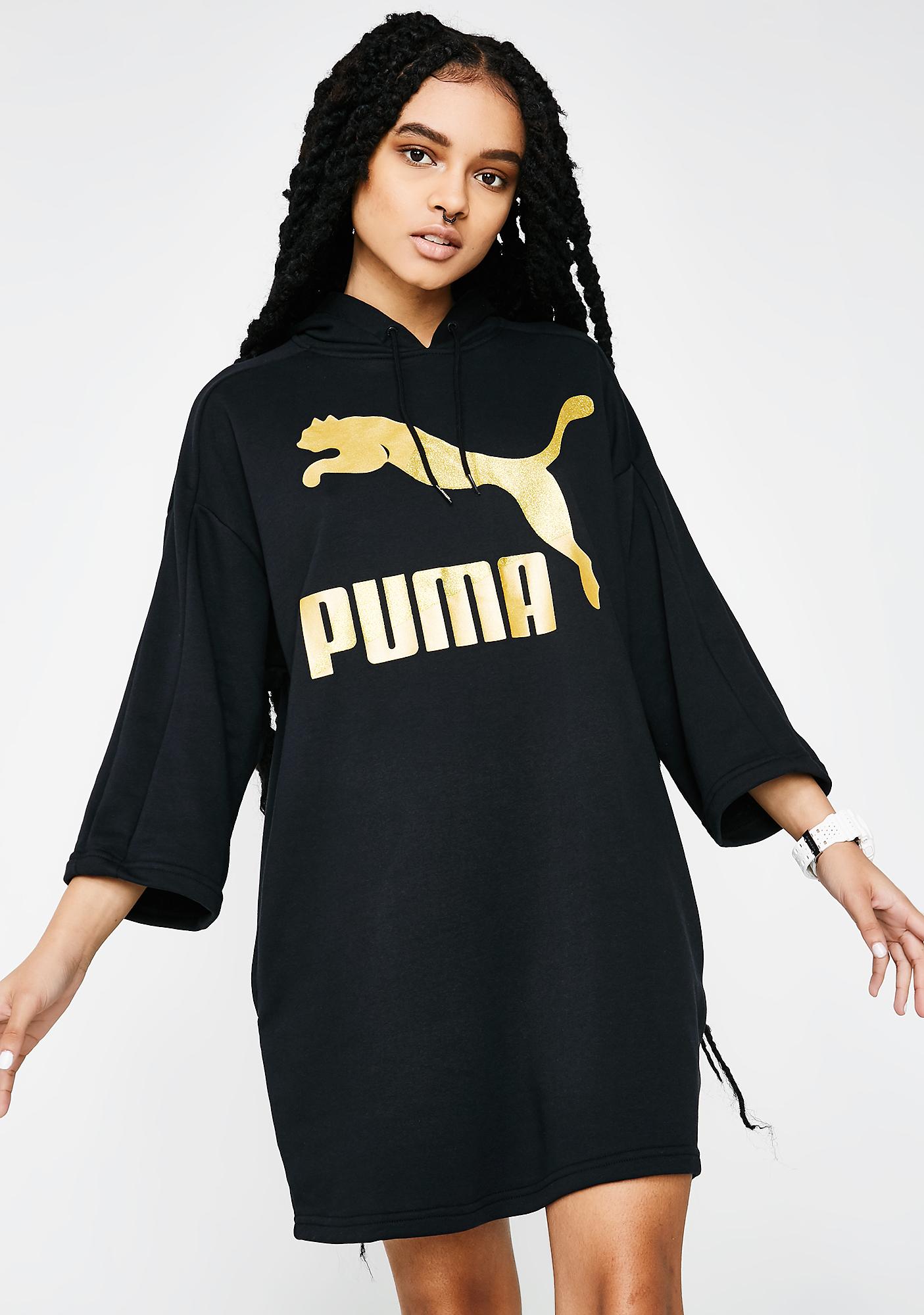 puma glam oversized hooded dress